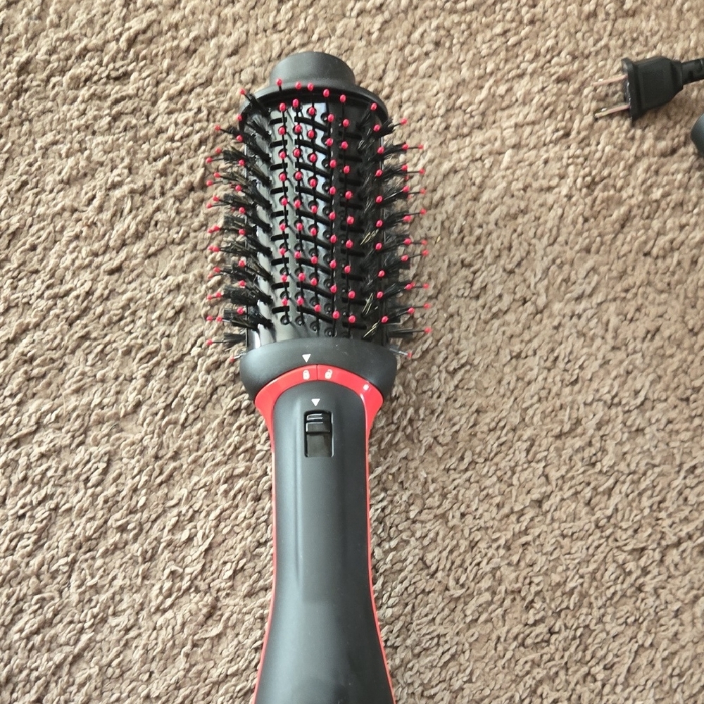 Black and Red Hair Styling Brush
